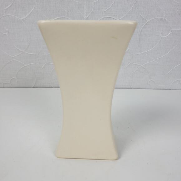 Vintage McCoy Pottery Blossom Time Flower Vase 6.5" Cream Pink 3D Art - Picture 11 of 16